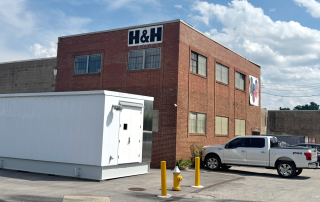 H&H Metal Fabrication building and custom e-house at 806 S 22nd Street, St. Louis City